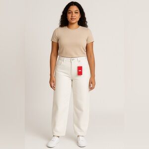 NWT Vans Barrel Jeans White 10